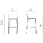 Стул пластиковый барный Trill Stool 003/4035010000