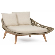 Лаунж-лежак плетеный с подушками Tamires 0660662