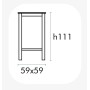 Стол ламинированный барный Horeca 199/TAV60x60/NO