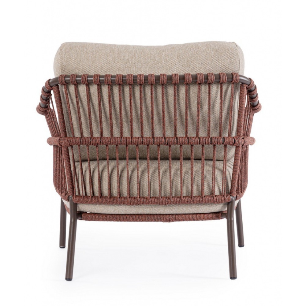 Кресло лаунж плетеное с подушками Talaia 0660633 Кресло лаунж плетеное с подушками Talaia 0660633