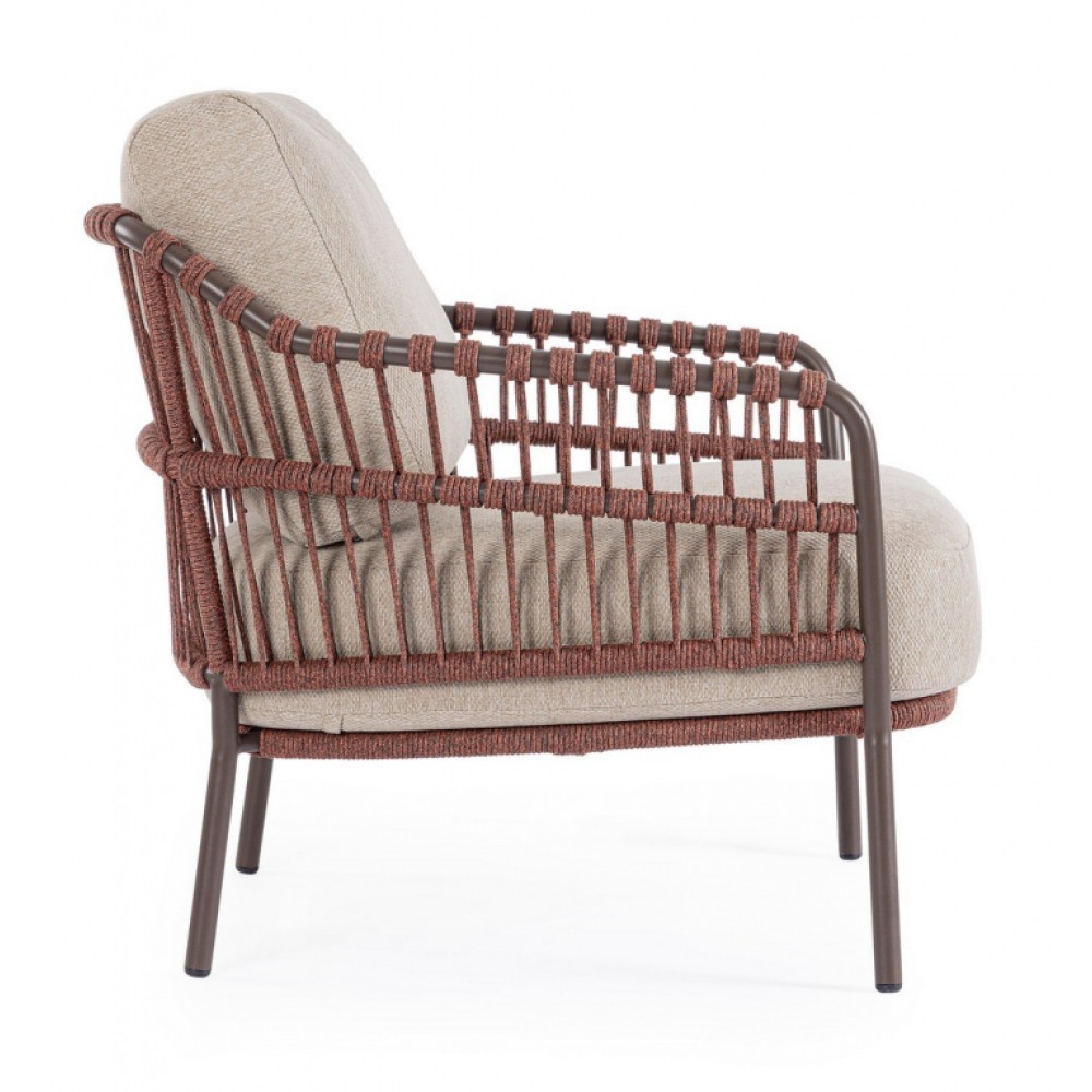 Кресло лаунж плетеное с подушками Talaia 0660633 Кресло лаунж плетеное с подушками Talaia 0660633