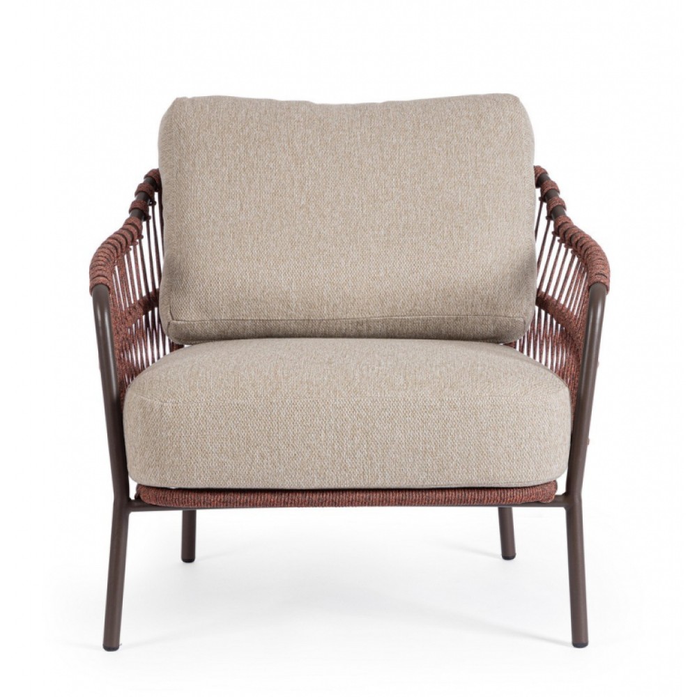 Кресло лаунж плетеное с подушками Talaia 0660633 Кресло лаунж плетеное с подушками Talaia 0660633