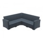 Диван пластиковый плетеный угловой с подушками Monaco Lounge Corner 234/834-4959/П2