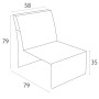 Модуль дополнительный для дивана Monaco Lounge Extension Part 234/837-2504