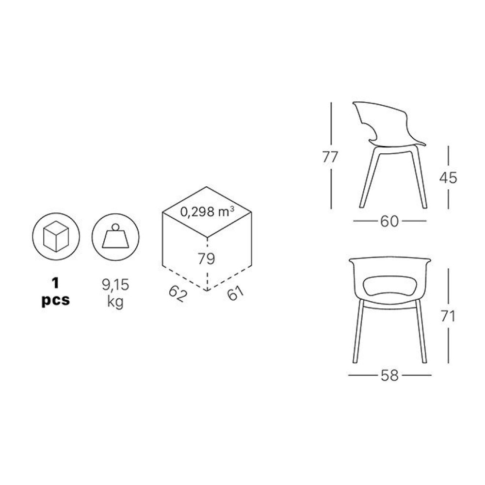 Кресло с обивкой Natural Miss B Pop 005/2802FWT628 Кресло с обивкой Natural Miss B Pop 005/2802FWT628