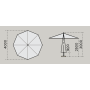 Зонт профессиональный Ø4 м Palladio Standard 091/4000PASA1N