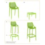 Стул пластиковый барный Air Bar 75 234/068-4386