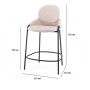 Стул полубарный с обивкой Lok TAG/CLO-BAR-65-POISE-1
