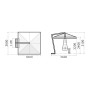 Зонт профессиональный 3х3 м Palladio Braccio 091/3030PABA2S