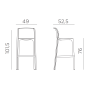 Стул пластиковый барный Net Stool 003/4035575000