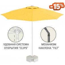 Зонт пляжный профессиональный Ø2.5 м Kiwi Clips 50-1011-25/TILT/W/2619/NO