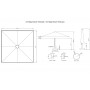 Зонт профессиональный 3х3 м Mega Telescopic Manual 90-5002-01/OLE