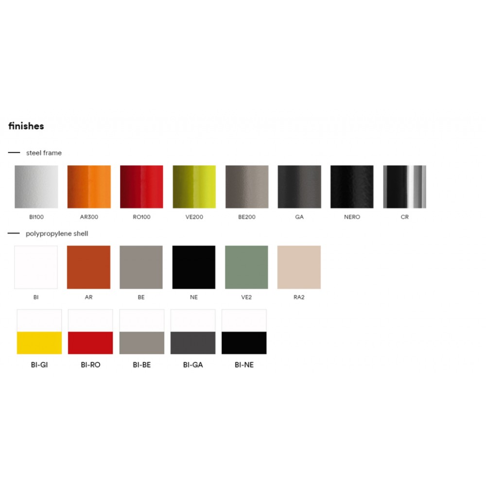 Стул пластиковый на полозьях Tweet 015/894/NE-BI-GI Стул пластиковый на полозьях Tweet 015/894/NE-BI-GI