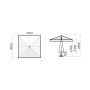 Зонт профессиональный 3х3 м Palladio Standard 091/3030PASA1S