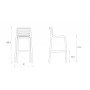 Стул пластиковый барный Doga Stool 003/4034821000