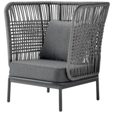 Кресло лаунж плетеное с подушками Yolk 150/YOLKHIGH/PA Кресло лаунж плетеное с подушками Yolk 150/YOLKHIGH/PA