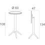 Стол пластиковый барный складной Sky Folding Bar Table 60 234/122-0121