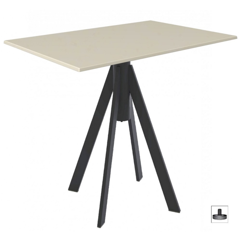 Стол обеденный Fuoz Werzalit Uniart GEN/FL101/R9005-WMT8060-3107 Стол обеденный Fuoz Werzalit Uniart GEN/FL101/R9005-WMT8060-3107