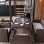 Обеденный комплект LANA LUX DINING L коричневый