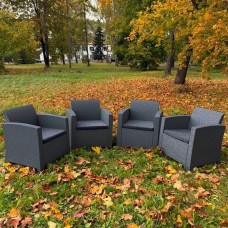 Комплект из 4-х кресел LANA в цвете графит