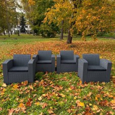 Комплект из 4-х кресел LANA LUX графит