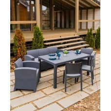 Обеденный комплект LANA LUX DINING M графитовый