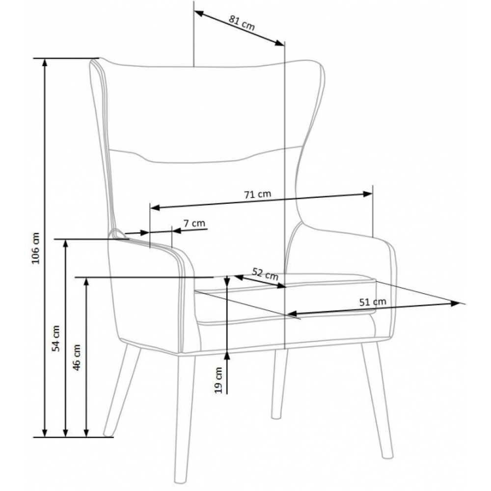 Кресло Размеры