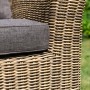 SYH1503W Кресло плетеное с подушкой MAGGIORE (МАДЖОРЕ) из искусственного ротанга, пшеничный меланж