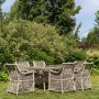 MNT-L Комплект плетеной мебели (6 кресел, 1 стол обеденный) MONTREUX (МОНТРЁ) из искусственного ротанга, бежевый меланж