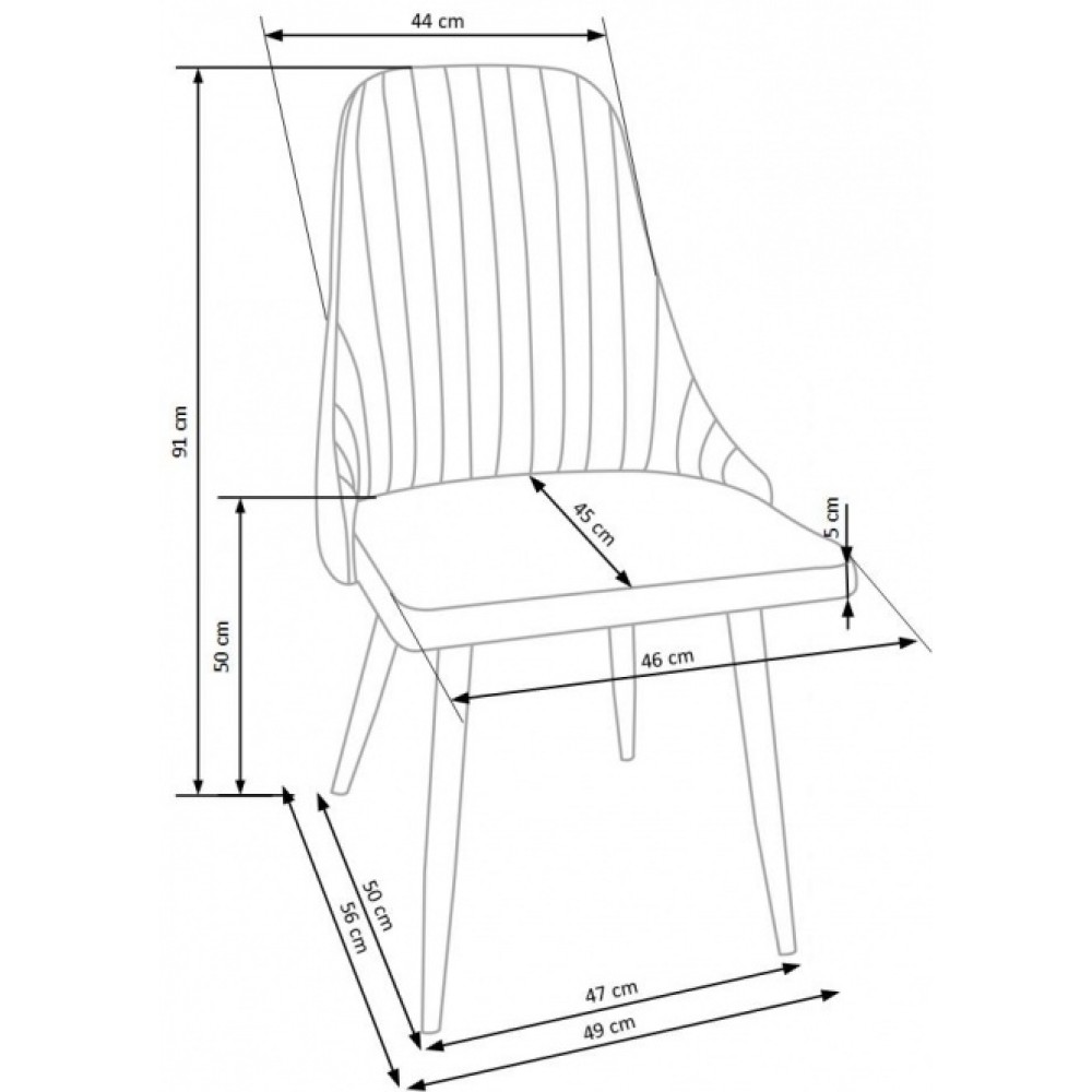 Размеры стула со спинкой стандарт