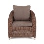 "Кон Панна" кресло из искусственного ротанга, цвет коричневый