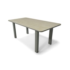 "Витория" обеденный стол из алюминия, столешница из искусственного камня