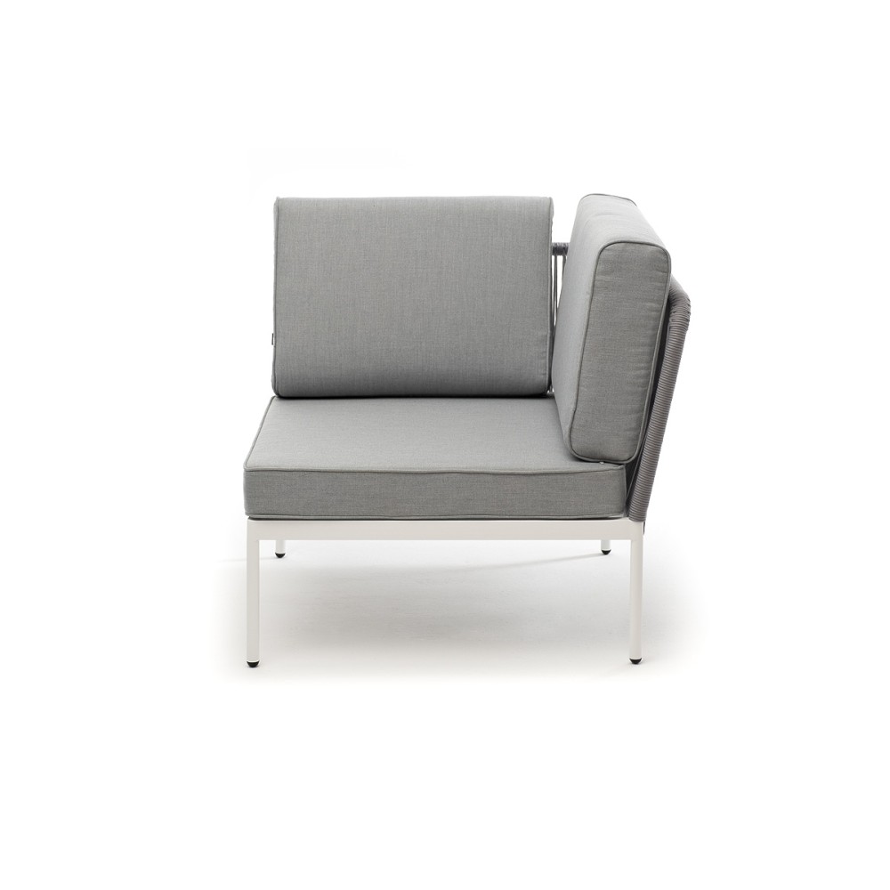 "Канны" левый модуль плетеный из роупа, каркас алюминий темно-серый (RAL7024) шагрень, роуп темно-серый круглый, ткань темно-серая "Канны" левый модуль плетеный из роупа, каркас алюминий темно-серый (RAL7024) шагрень, роуп темно-серый круглый, ткань темно-серая