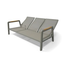 "Бари" диван 3-местный, каркас алюминий, цвет светло-серый 