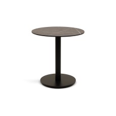  "Каффе" стол из HPL круглый Ø70см, цвет "серый мрамор", подстолье стальное D3102H-R70-CHIN(MF-01)