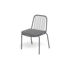 "Кастелло" стул из стали темно-серый (RAL7024) муар, ткань темно-серая 027