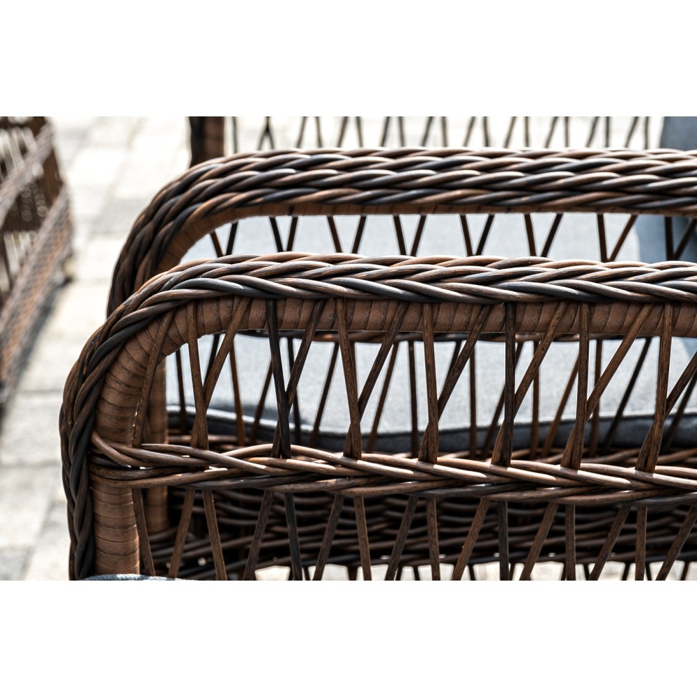 "Цесена" обеденная группа плетеная из искусственного ротанга, цвет коричневый "Цесена" обеденная группа плетеная из искусственного ротанга, цвет коричневый