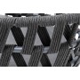 "Диего" стул плетеный из роупа, каркас из стали темно-серый (RAL7024) муар, роуп темно-серый круглый, ткань темно-серая 027