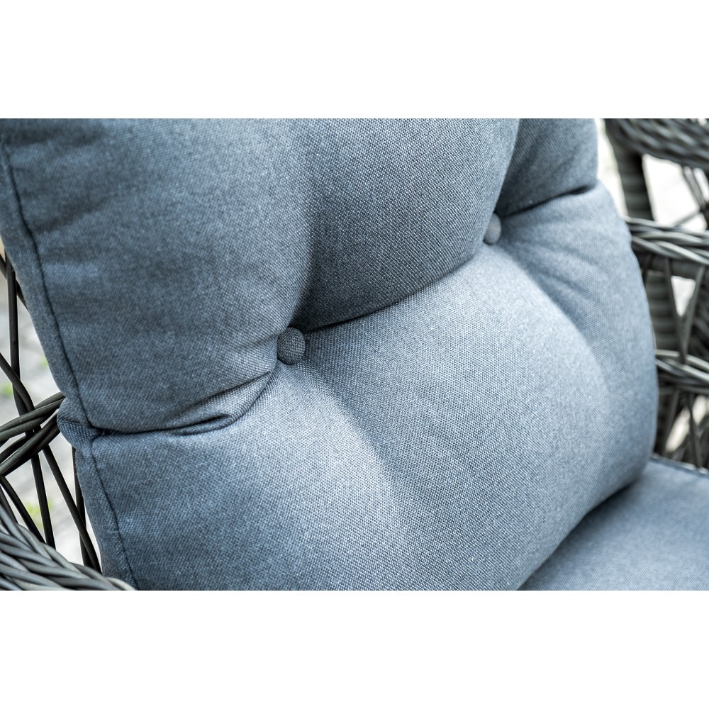 "Цесена" обеденная группа плетеная из искусственного ротанга, цвет графит "Цесена" обеденная группа плетеная из искусственного ротанга, цвет графит