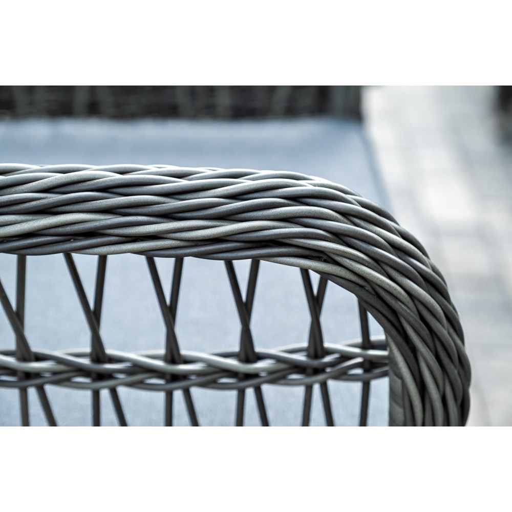 "Цесена" обеденная группа плетеная из искусственного ротанга, цвет графит "Цесена" обеденная группа плетеная из искусственного ротанга, цвет графит