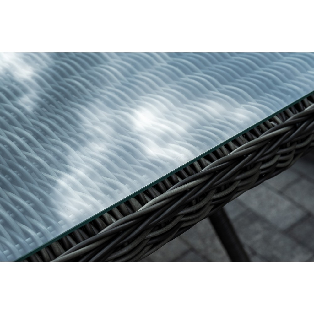 "Цесена" обеденная группа плетеная из искусственного ротанга, цвет графит "Цесена" обеденная группа плетеная из искусственного ротанга, цвет графит