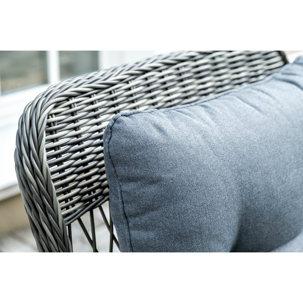 "Цесена" обеденная группа плетеная из искусственного ротанга, цвет графит "Цесена" обеденная группа плетеная из искусственного ротанга, цвет графит