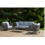 "Багамы" лаунж-зона 5-местная плетеная из роупа (веревки), каркас алюминиевый темно-серый, роуп серый