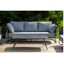 "Багамы" лаунж-зона 5-местная плетеная из роупа (веревки), каркас алюминиевый темно-серый, роуп серый