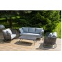"Багамы" лаунж-зона 5-местная плетеная из роупа (веревки), каркас алюминиевый темно-серый, роуп серый