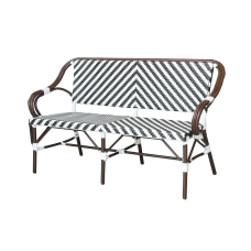 "Кабри" диван двухместный из искусственного ротанга, цвет черно-белый