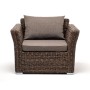 "Капучино" кресло из искусственного ротанга (гиацинт), цвет коричневый