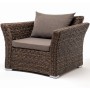 "Капучино" кресло из искусственного ротанга (гиацинт), цвет коричневый