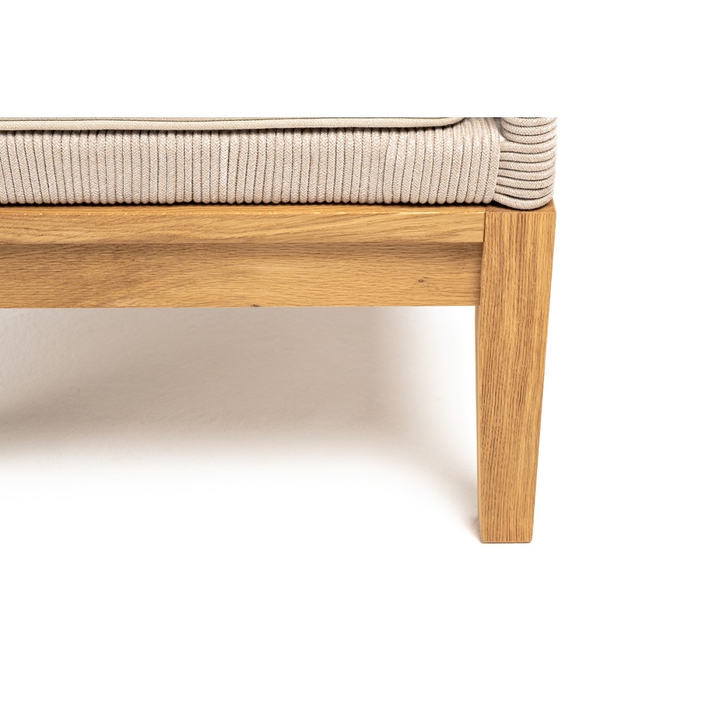 "Канны" кресло плетеное из роупа, основание дуб, роуп бежевый круглый, ткань бежевая 15052 "Канны" кресло плетеное из роупа, основание дуб, роуп бежевый круглый, ткань бежевая 15052