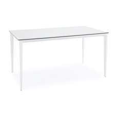  "Малага" обеденный стол из HPL 140х80см, цвет молочный, каркас белый WHITE-140-80-A white